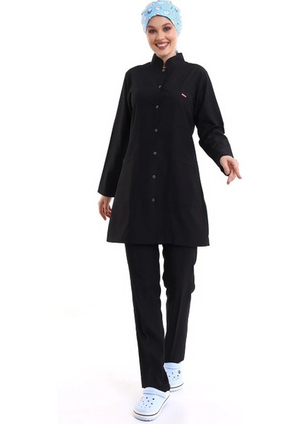 Tesettür Forma Takımı Full Çıtçıt - 5512 Bahar Siyah