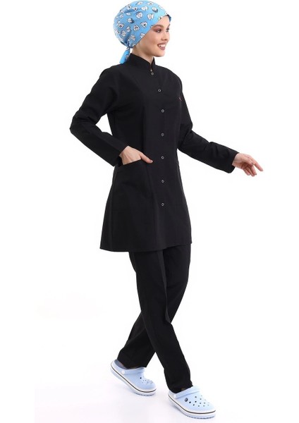 Tesettür Forma Takımı Full Çıtçıt - 5512 Bahar Siyah modelleri