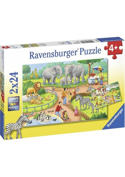 78134 Hayvanat Bahçesi 2X24 Parça Ravensburger Puzzle Kız Erkek Çocuk Oyuncak Eğitici Oyuncaklar