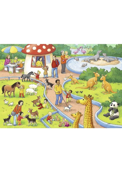 78134 Hayvanat Bahçesi 2X24 Parça Ravensburger Puzzle Kız Erkek Çocuk Oyuncak Eğitici Oyuncaklar fiyatları