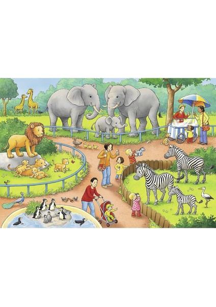 78134 Hayvanat Bahçesi 2X24 Parça Ravensburger Puzzle Kız Erkek Çocuk Oyuncak Eğitici Oyuncaklar modelleri