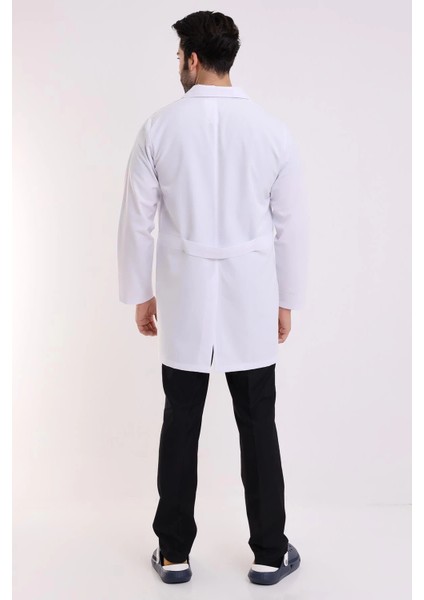 Doktor Öğretmen Erkek Önlük Ara Boy Ceket Yaka - 171 Beyaz fiyatları
