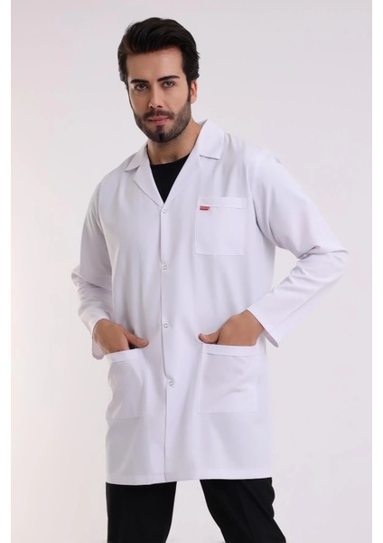 Doktor Öğretmen Erkek Önlük Ara Boy Ceket Yaka - 171 Beyaz fırsatları