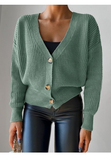 Rengastyle Kadın Düğme Detay Triko Hırka fiyatları