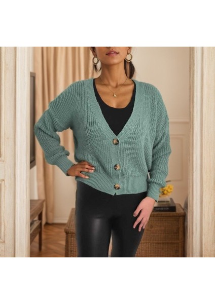 Rengastyle Kadın Düğme Detay Triko Hırka indirimleri