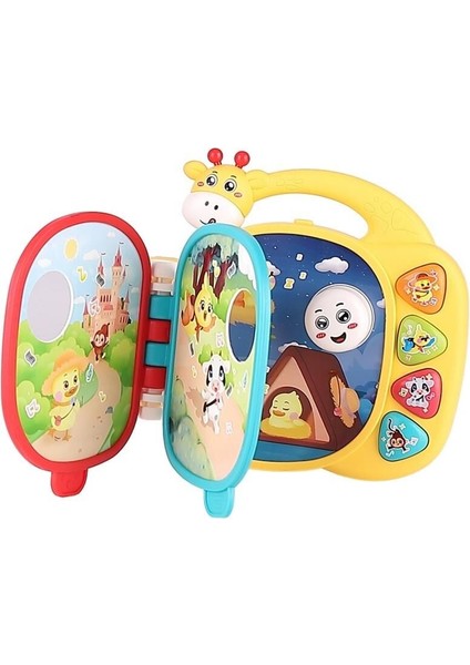 Işıklı ve Müzikli Zürafa Kitaplı Kız Erkek Çocuk Oyuncak Eğitici Oyuncaklar