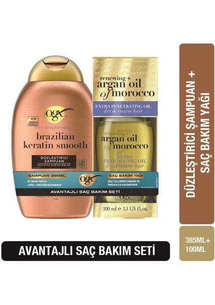 Brazilian Keratin Şampuan 385 ml + Argan Yağ 100 ml
