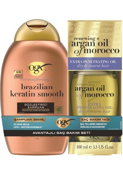 Brazilian Keratin Şampuan 385 ml + Argan Yağ 100 ml fiyatları