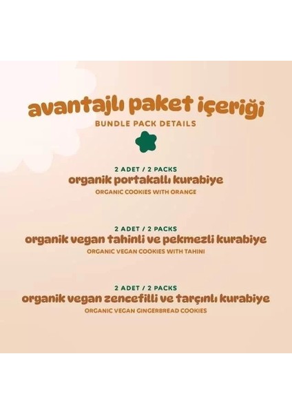Buğz Humm Organik Kurabiye 6'lı Set (Tahinli ve Pekmezli & Zencefilli ve Tarçınlı & Portakallı) fırsatları