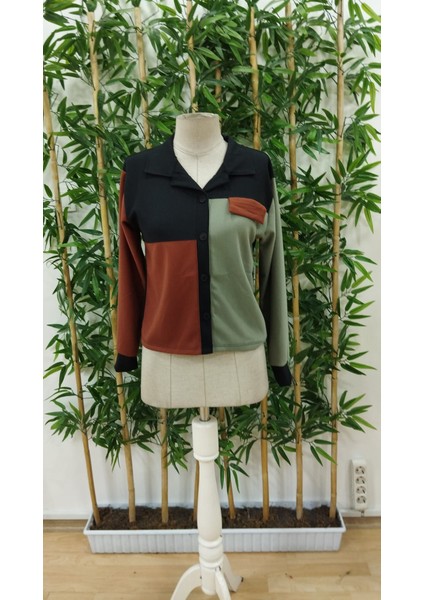 Rengastyle Kadın Yakalı Düğmeli Cep Detay Hırka modelleri