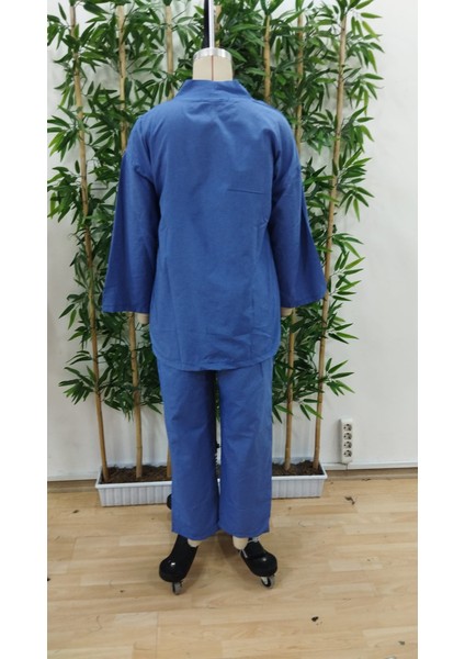 Rengastyle Kadın Önü Açık Ceket ve Pantolon Dokuma Kumaş Ikili Takım