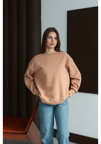 Yumuşak Dokulu Şardonlu Oversize Sweatshirt fiyatları