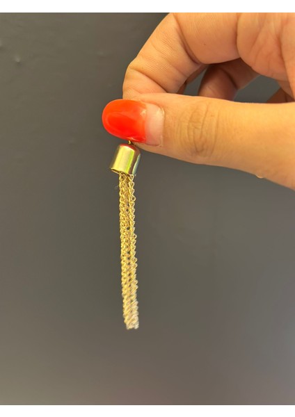 2 Li Altın Sarı Incir Takı Aksesuarı 7 cm modelleri