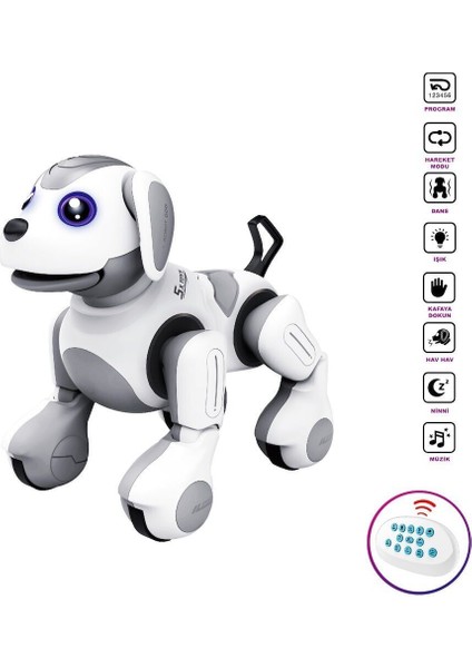 G52 Uzaktan Kumandalı Full Fonksiyon Şarjlı Interaktif Akıllı Robot Köpek Kız Erkek Çocuk Oyuncak Eğ fiyatları