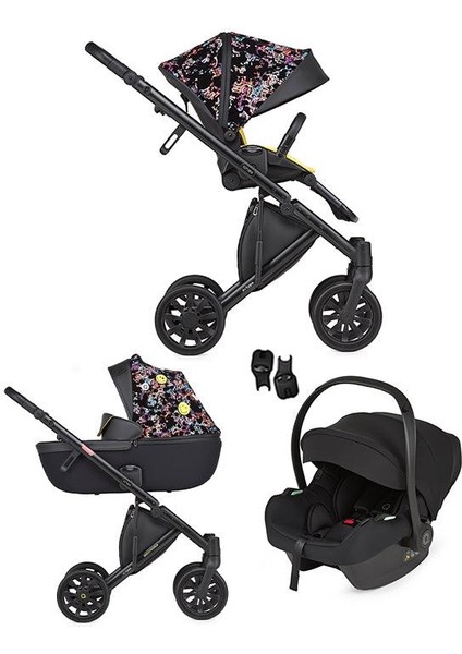 e/type - 3'ü 1 arada özel seri bebek arabası seti - Art Smiley