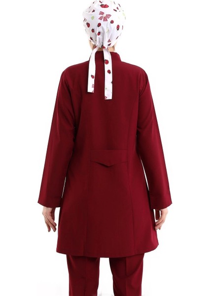 Tesettür Forma Tek Üst Full Çıtçıt - 5513 Bahar Bordo fiyatları