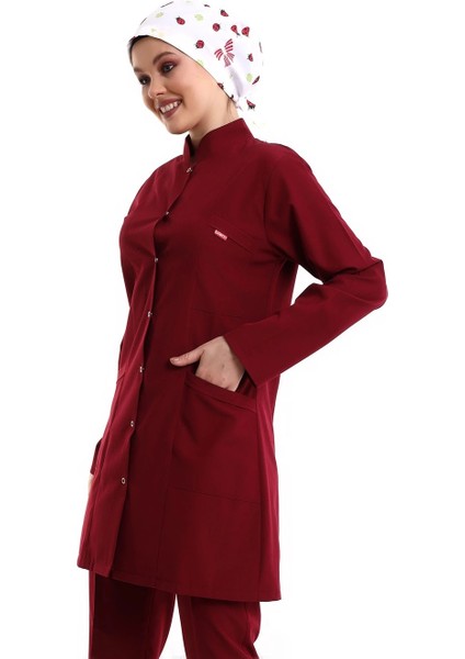 Tesettür Forma Tek Üst Full Çıtçıt - 5513 Bahar Bordo fırsatları