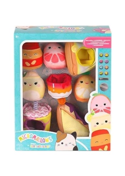 Sq MM0018 Micromallows 4 Figür 4 Aksesuar Set -Necotoys Kız Erkek Çocuk Oyuncak Eğitici Oyuncaklar