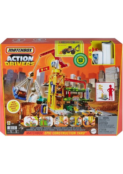 HPD63 Matchbox Aksiyon Sürücüleri Muhteşem Inşaat Alanı Oyun Seti Kız Erkek Çocuk Oyuncak Eğitici Oy