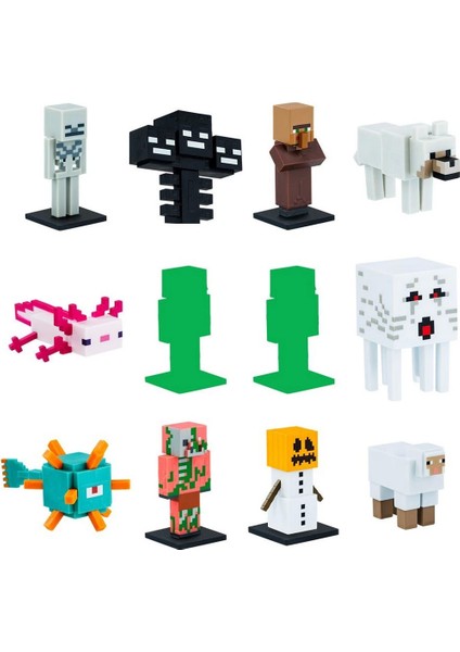 Minecraft 3D Figür Toppeez 12'li Delüks Set Kız Erkek Çocuk Oyuncak Eğitici Oyuncaklar