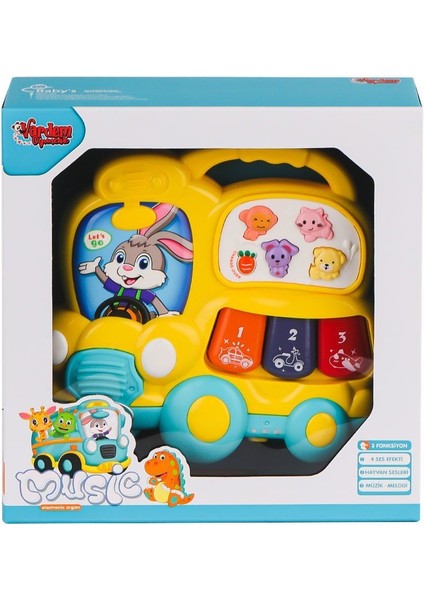 JLG-855-63A Işıklı ve Müzikli Otobüs Bebek Piano Kız Erkek Çocuk Oyuncak Eğitici Oyuncaklar fiyatları