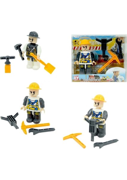Construction Işçi Figürü LEGO Seti Kız Erkek Çocuk Oyuncak Eğitici Oyuncaklar