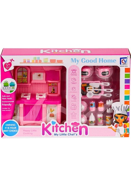 818-110 Aksesuarlı Mutfak Oyun Seti -Karsan Oyuncak Kız Erkek Çocuk Oyuncak Eğitici Oyuncaklar