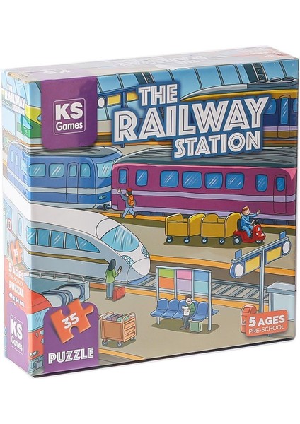 Prs 32712 The Railway Station Pre School Puzzle -Ks Puzzle Kız Erkek Çocuk Oyuncak Eğitici Oyuncakla