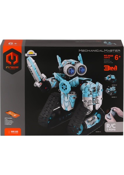 8028 Imm Mekanik Master Kumandalı Robot Araba Blokları 3ın1 398 Parça Kız Erkek Çocuk Oyuncak Eğitic