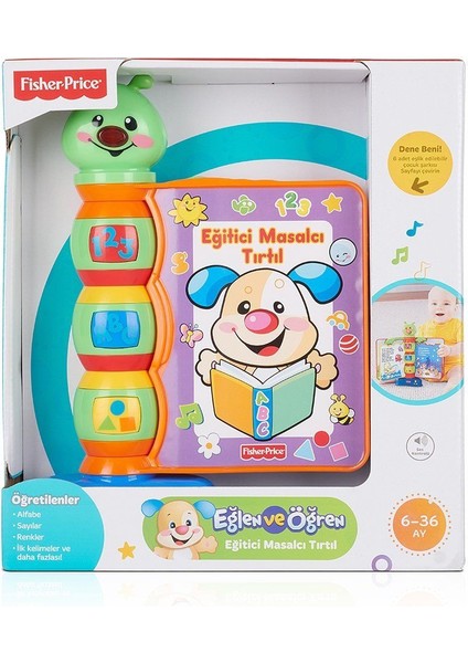 N3835 Fisher-Price® Eğlen ve Öğren Eğitici Masalcı Tırtıl / Türkçe / +6 Ay Kız Erkek Çocuk Oyuncak E
