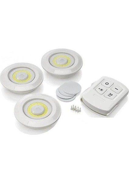 Kablosuz Uzaktan Kumandalı 3lü LED Lamba Seti modelleri