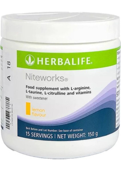 Nitworks L-Arjinin L-Sitrülin ve Vitaminler Içeren Takviye Edici Gıda 150 G