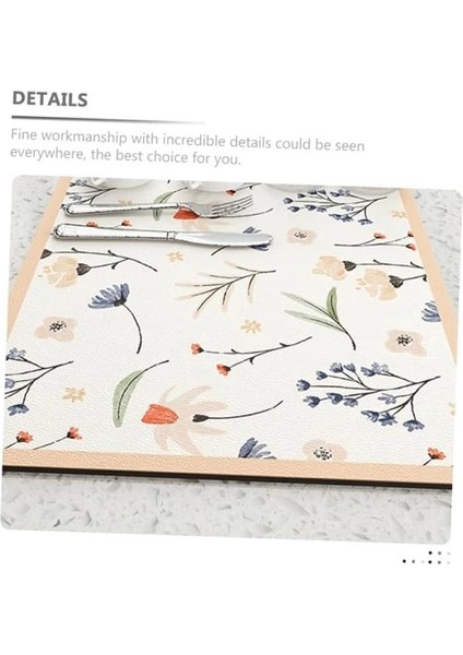 Çiçekli Kaymaz Servis Matı modelleri