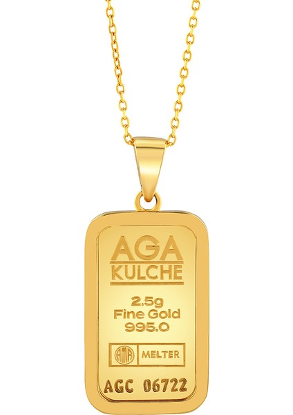 2.5 gr Altın Külçe Kolye