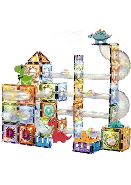 Magnetic Tiles Light Version 108 Parça Kız Erkek Çocuk Oyuncak Eğitici Oyuncaklar