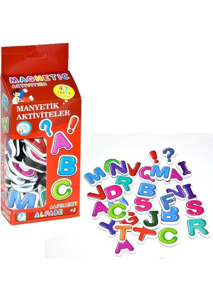 47 Parça Magnet Alfabe Manyetik Harfler Kız Erkek Çocuk Oyuncak Eğitici Oyuncaklar
