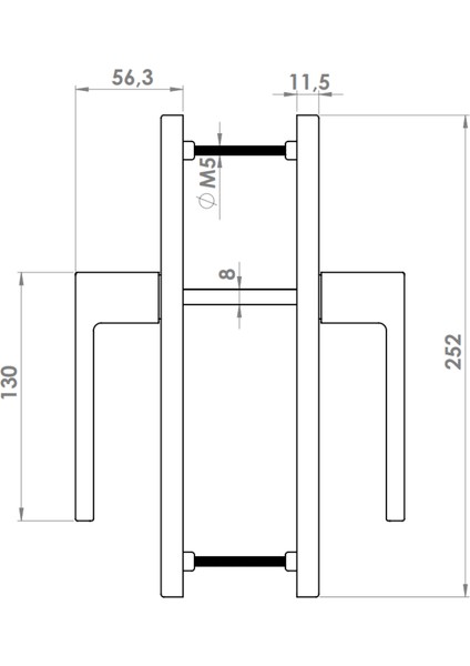 Kapı Kolu Siyah Estetik Dizayn(85 Eksen 215 Vida Aralığı) fiyatları