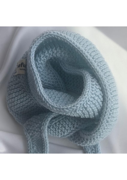 Sophie Örgü Eşarp Fular Şal Pfdkf1 Baby Blue
