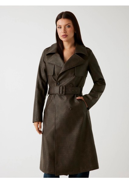 Carmen Kadın Kahverengi Trençkot W5YL32WHGT0-F1GQ