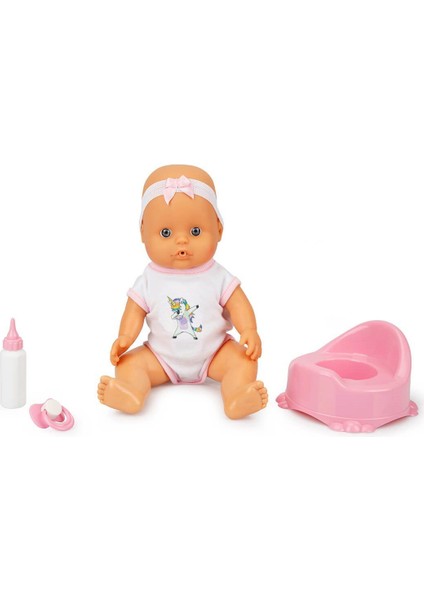 Boubou Altını Islatan Sesli Bebek Seti 30CM - S02030121 Kız Erkek Çocuk Oyuncak Eğitici Oyuncaklar