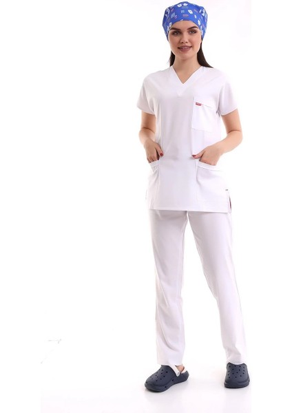 Bflex Unisex Likralı Yarasa Kol Takım - 6401 Beyaz