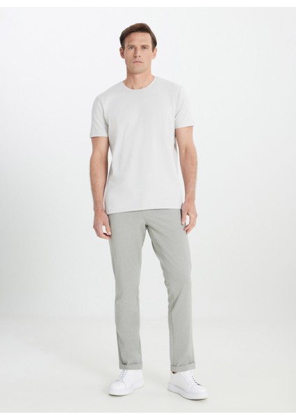 Bisiklet Yaka Açık Gri Erkek T-Shirt 4A4800000011_AGR fiyatları