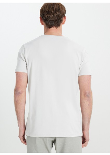 Bisiklet Yaka Açık Gri Erkek T-Shirt 4A4800000011_AGR indirimleri