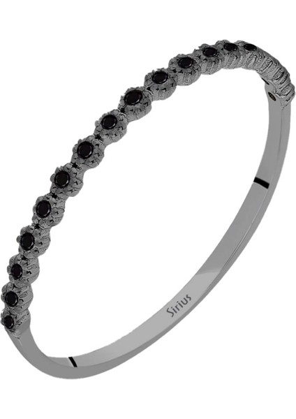 Siyah Pırlanta Hayalet Yarım Tur Yüzük 0423R0223