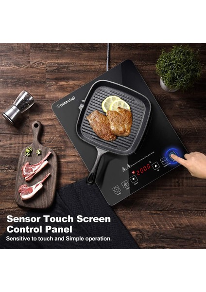 Taşınabilir Indüksiyon Ocak | 20 Güç ve Sıcaklık Seviyesi | 2000W Yüksek Hız, 3 Saat Zamanlayıcı fiyatları