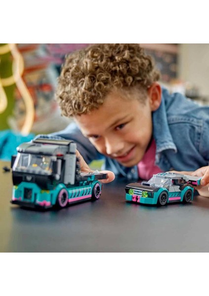 LEGO City Yarış Arabası ve Araba Taşıyıcı Kamyon 60406 Kız Erkek Çocuk Oyuncak Eğitici Oyuncaklar fiyatları