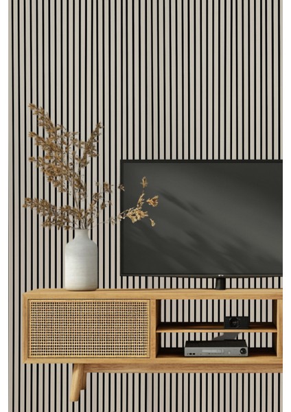 Mdf Ahşap Akustik Duvar Paneli 100X275 cm - Soft Gri (pvc) - Çizilmez fiyatları