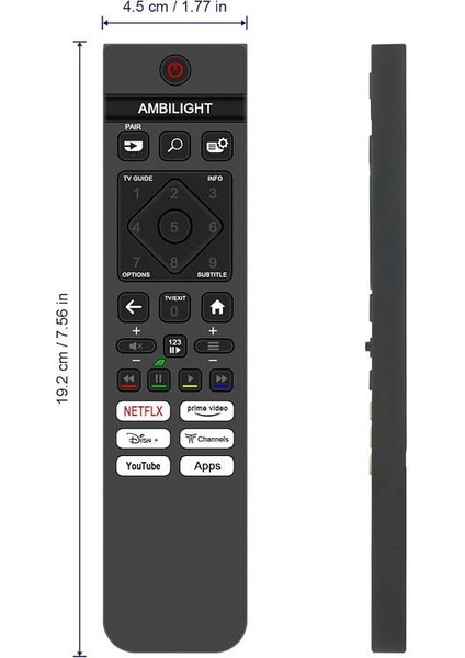 Philips ile Uyumlu Model 77OLED909/12 Android LED Tv Kumandası-Mikrofonsuz fiyatları