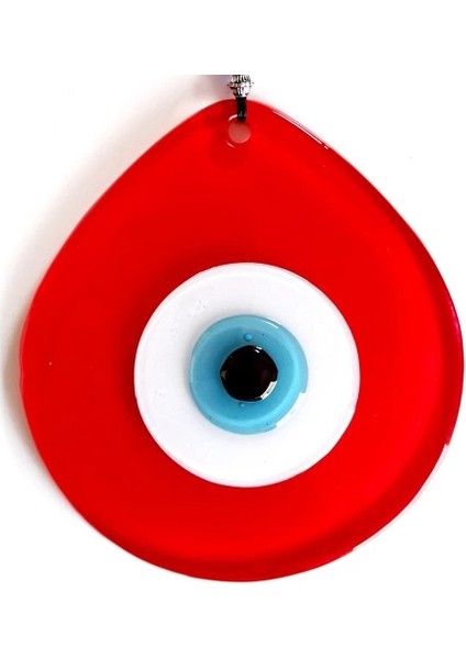 Kırmızı Renk Damla Model Nazar Boncuklu El Yapımı Duvar Süsü fiyatları