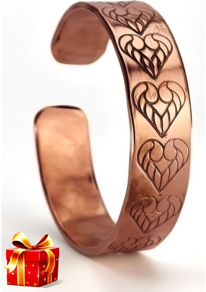 El Yapımı Ayarlanabilir Saf Bakır Bileklik Seti, Bakır Bilezik BB-323